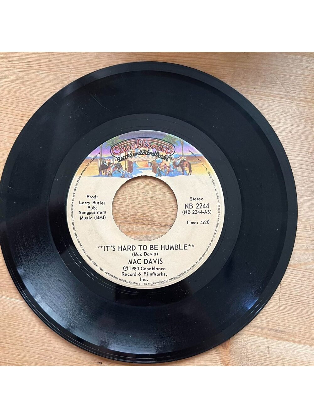 Mac Davis - It's Hard to be Humble/The Greatest Gift of All 45rpm VG+ R16
